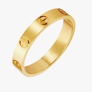 Gold Love Screw Ring